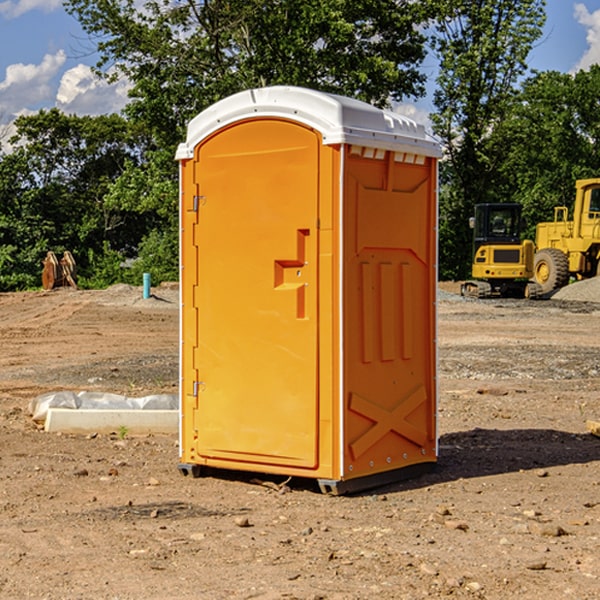 how often are the porta potties cleaned and serviced during a rental period in Leesville